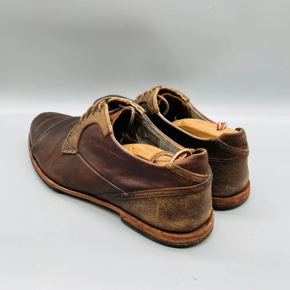 Timberland Boot Company Shoes Mens 8 Brown Leather Cap Toe Derby Oxford Dress